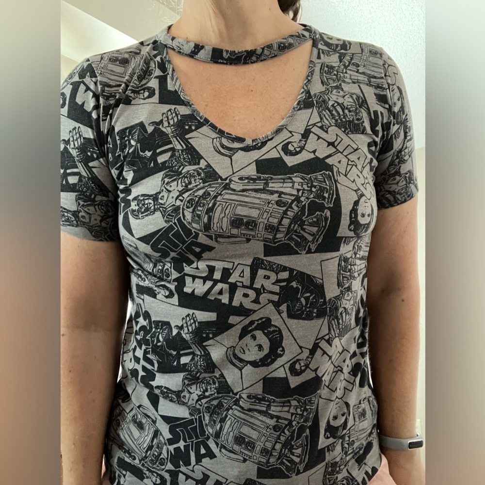 Disney original Star Wars comic style medium T-shirt black gray
